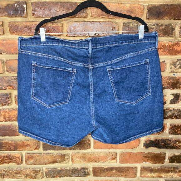 Old Navy Dark Wash Blue Denim Sweetheart Jean Shorts Women's Size 18 - Picture 3 of 5